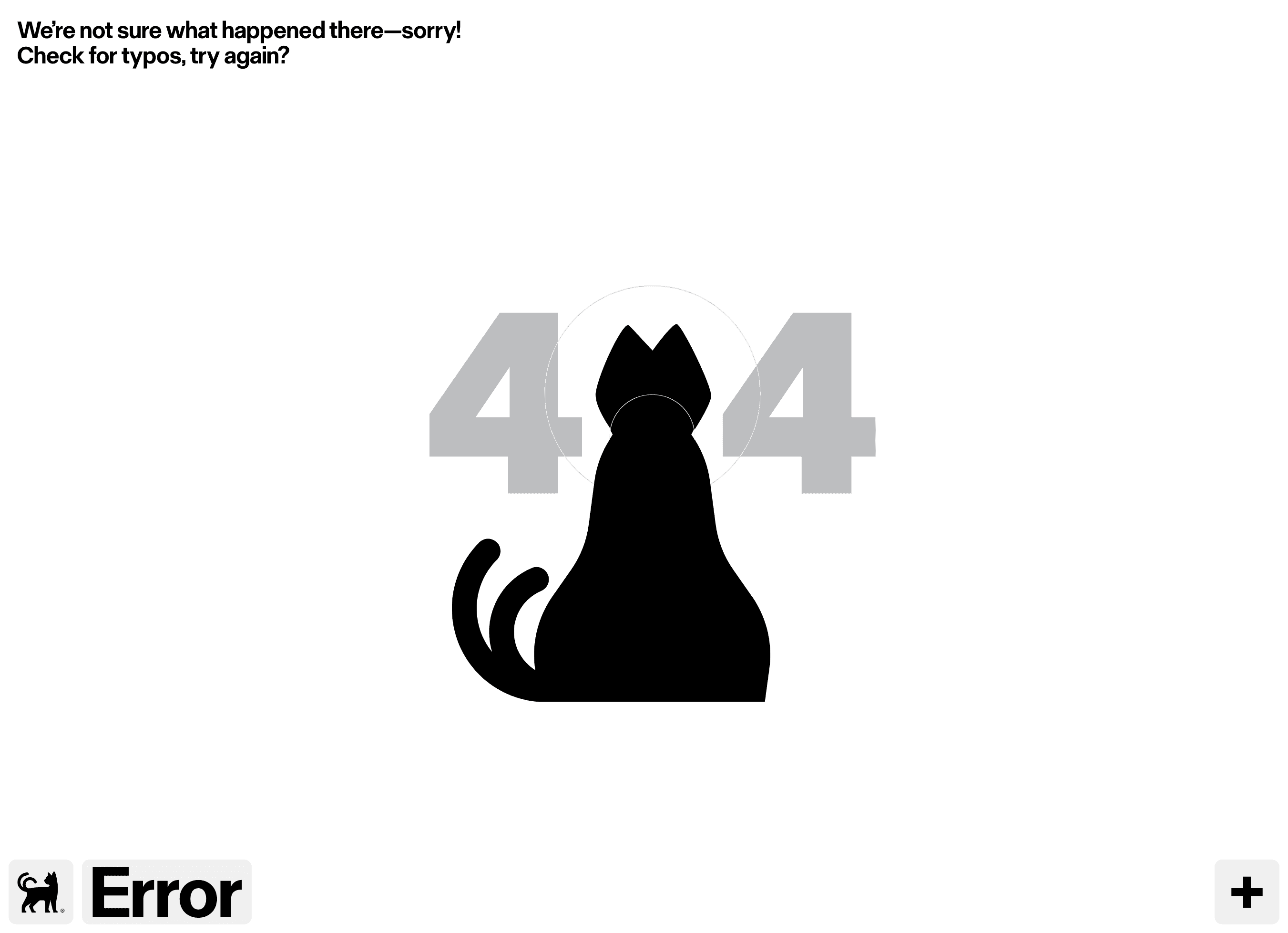 404 page with cat