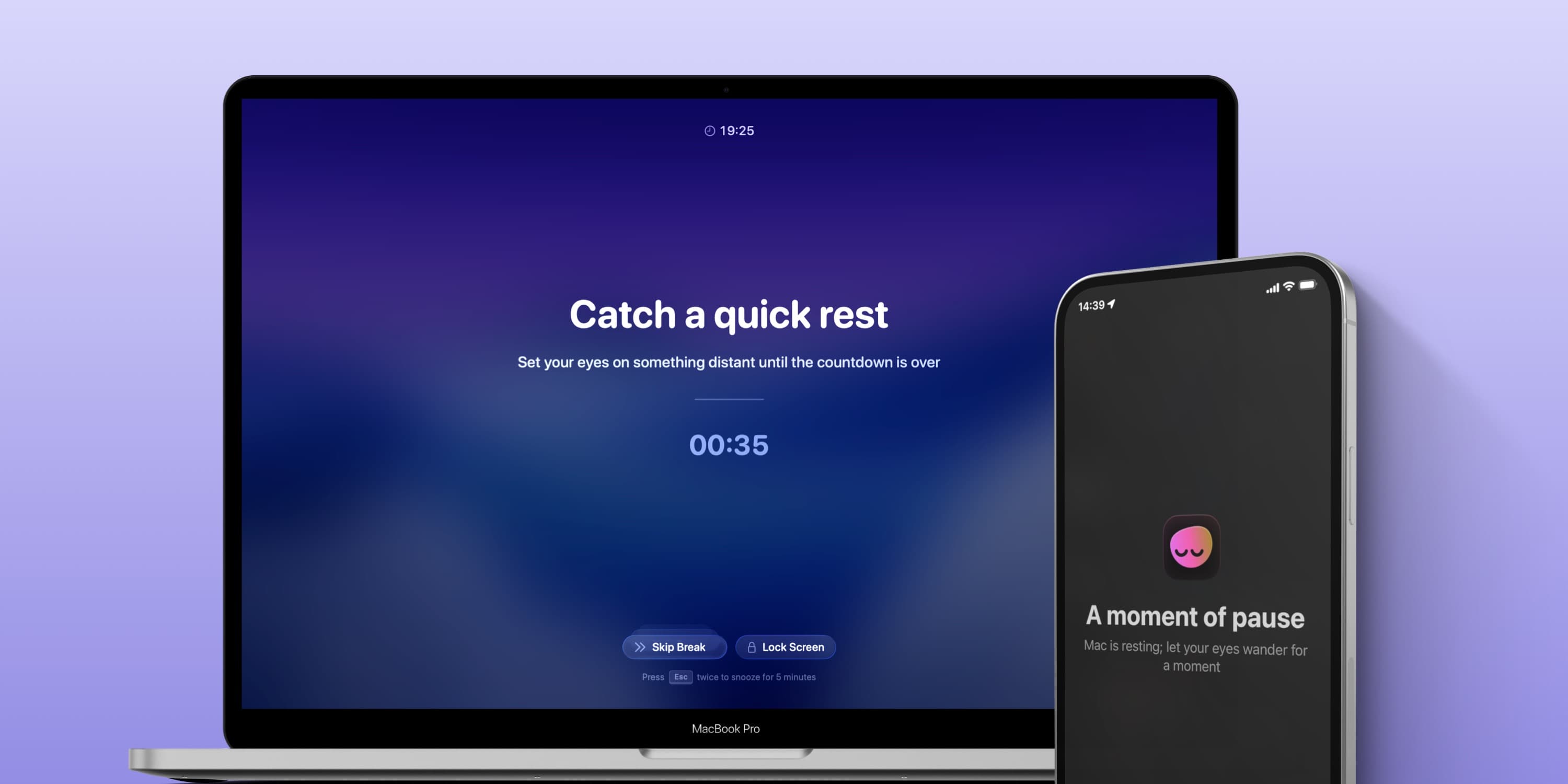 Screenshot of LookAway