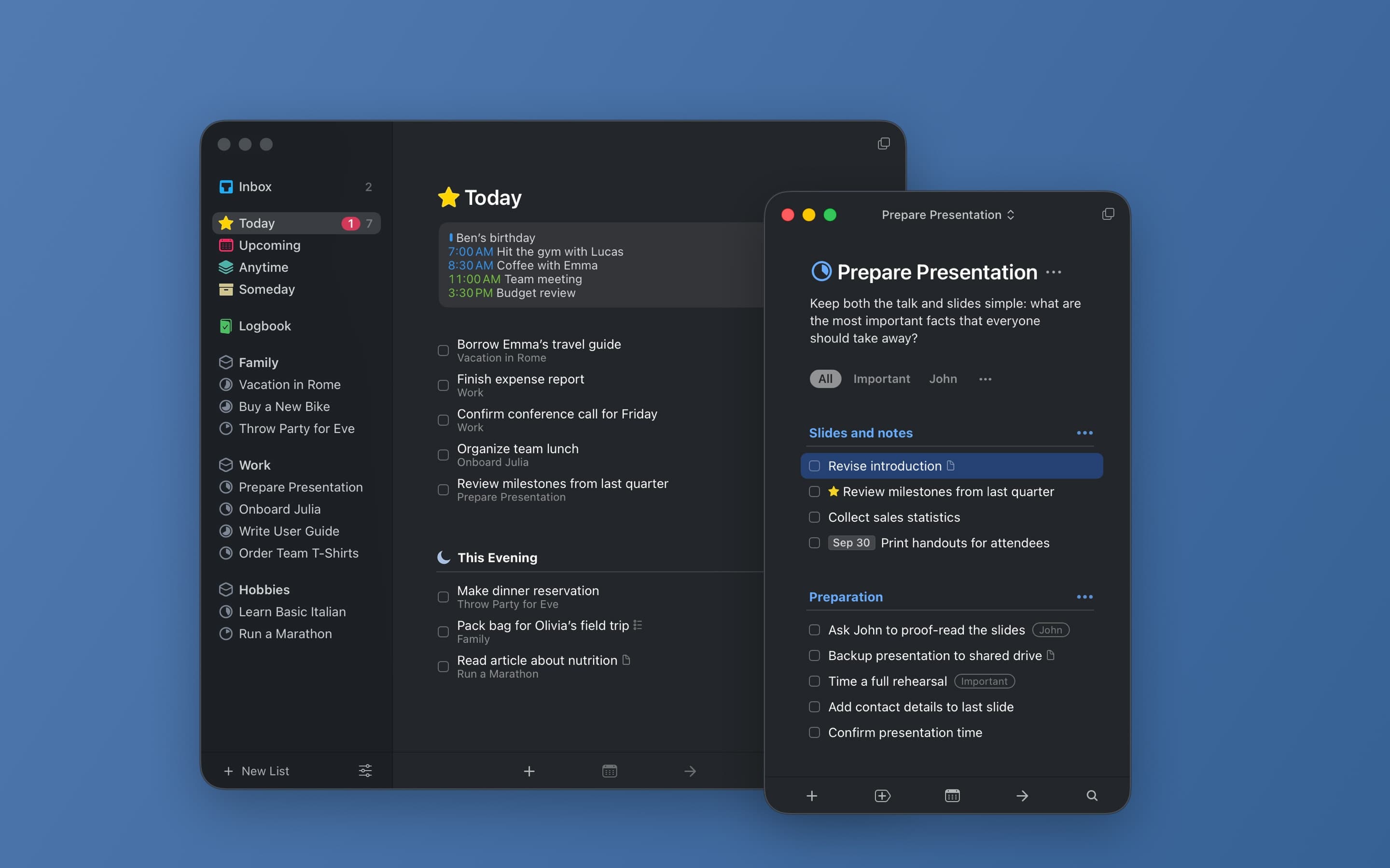 Screenshot of Things 3