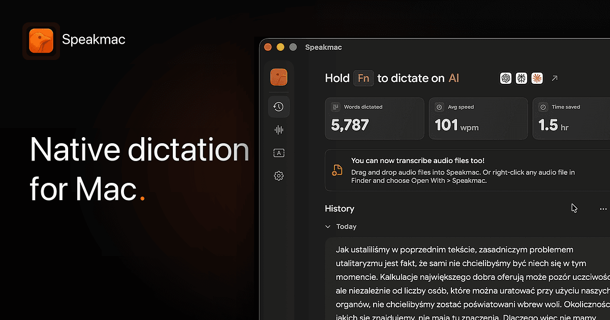 Screenshot of Speakmac