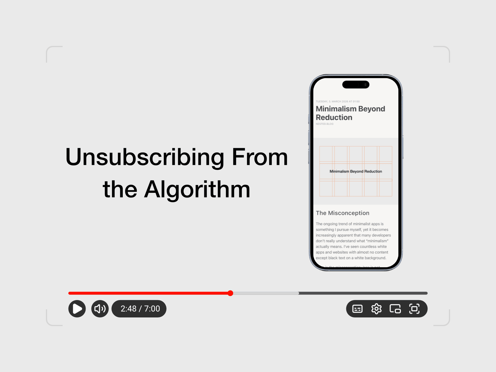 Unsubscribing From the Algorithm