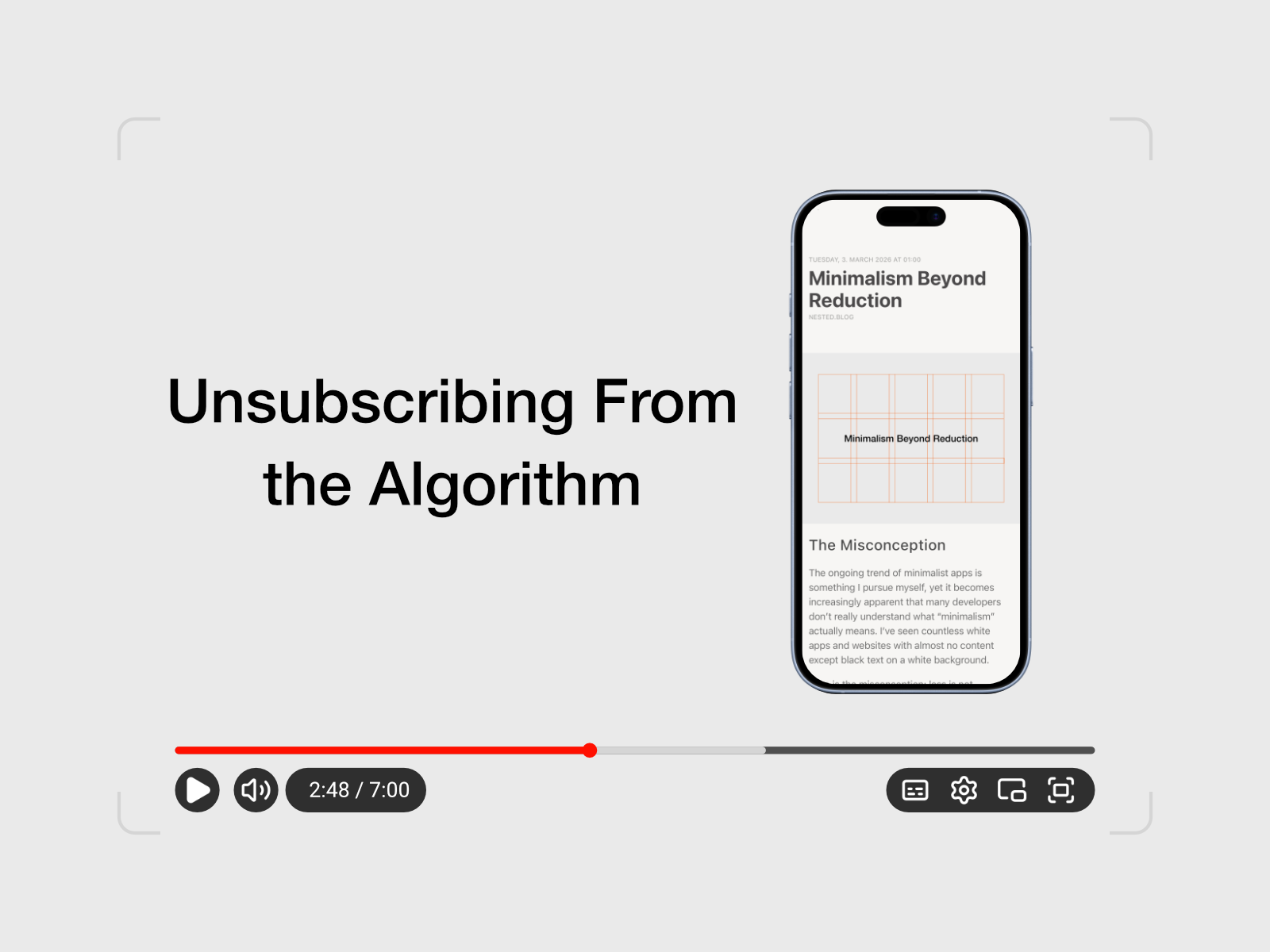 Unsubscribing From the Algorithm