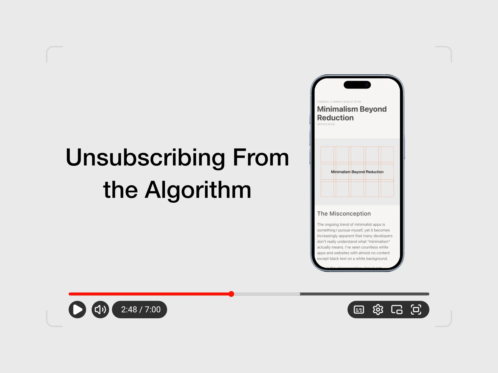 Unsubscribing From the Algorithm
